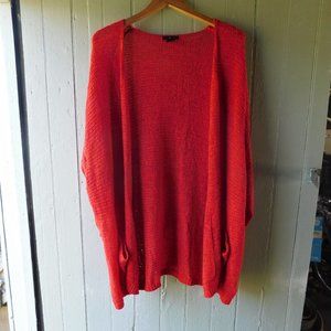 💕 Bright Red Lightweight Open Front Knit